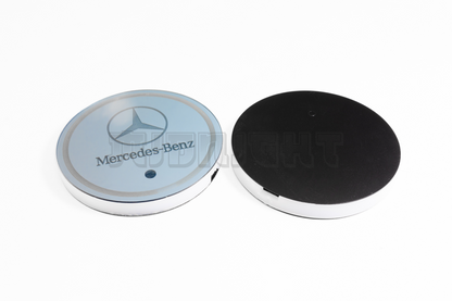 2PCS LED Cup Holder Lights Coaster, Rechargeable for Mercedes Benz