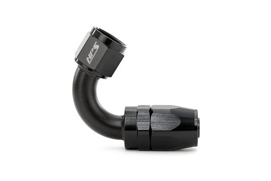 HPS Performance 120 Degree -10 Compression Double Swivel Hose End to AN Female Aluminum Black