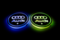 2PCS LED Cup Holder Lights Coaster, Rechargeable for Audi