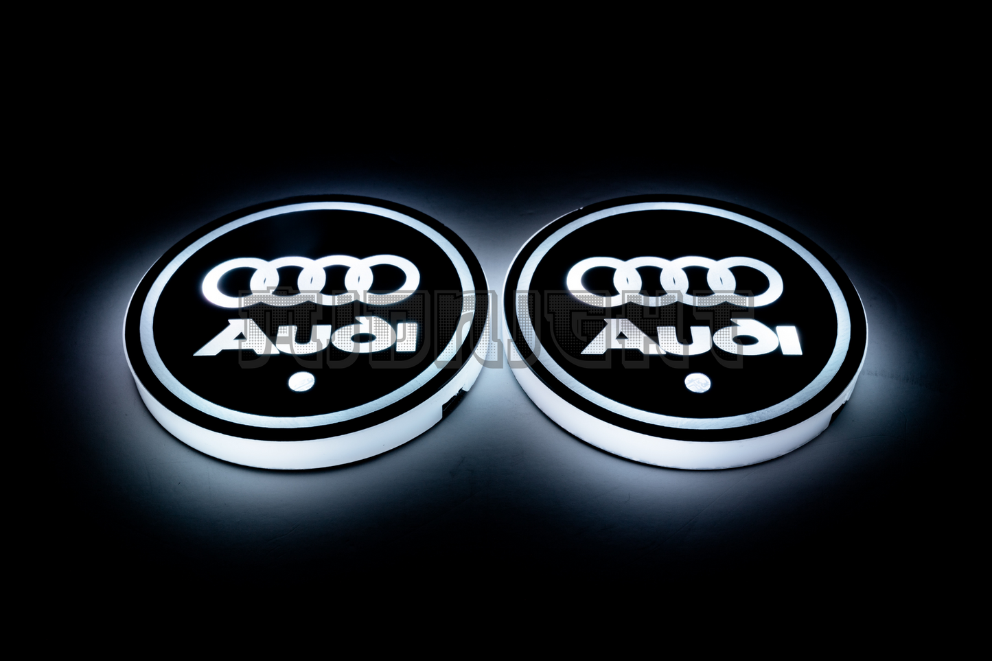2PCS LED Cup Holder Lights Coaster, Rechargeable for Audi