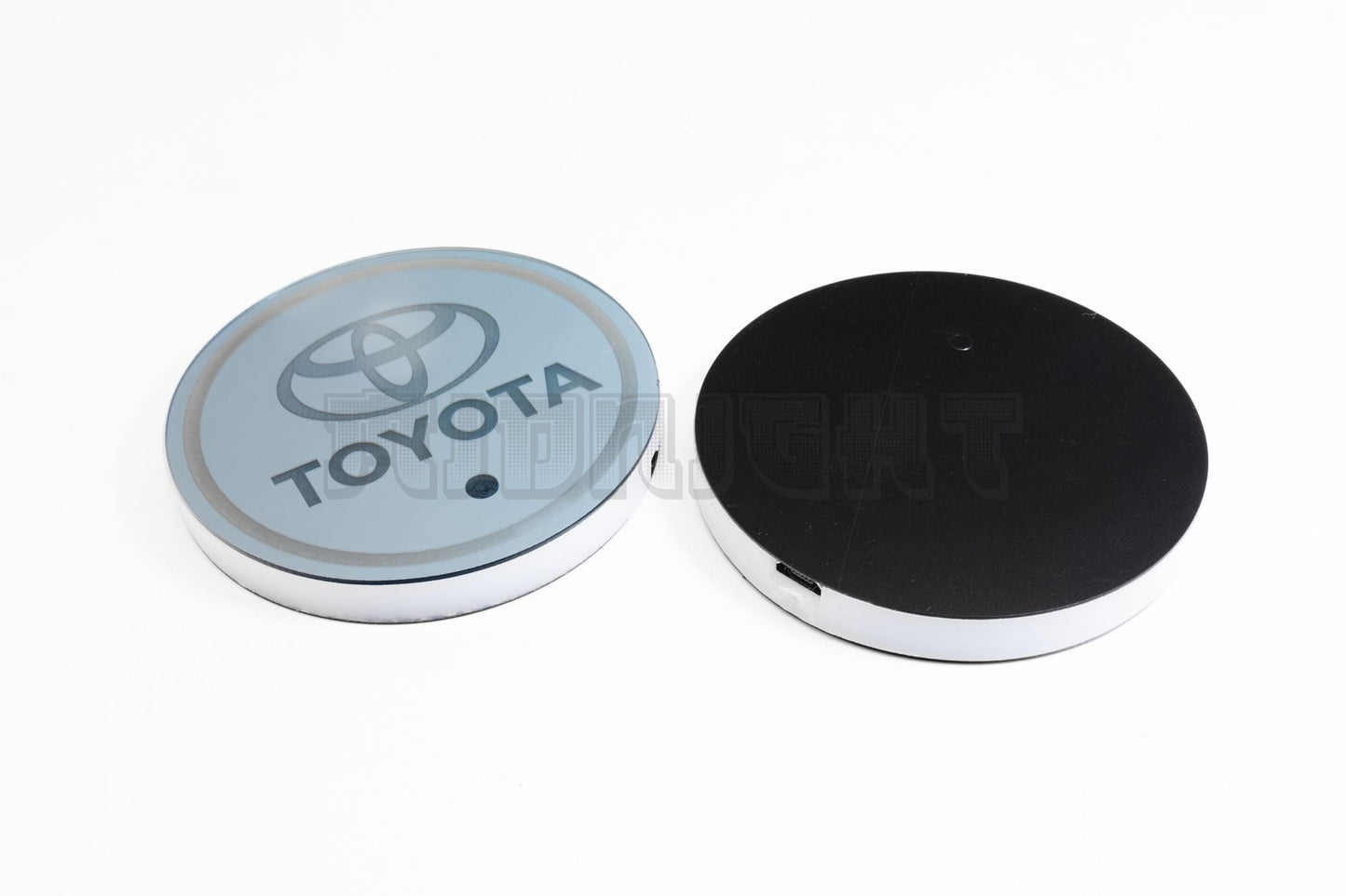 2PCS LED Cup Holder Lights Coaster, Rechargeable for Toyota