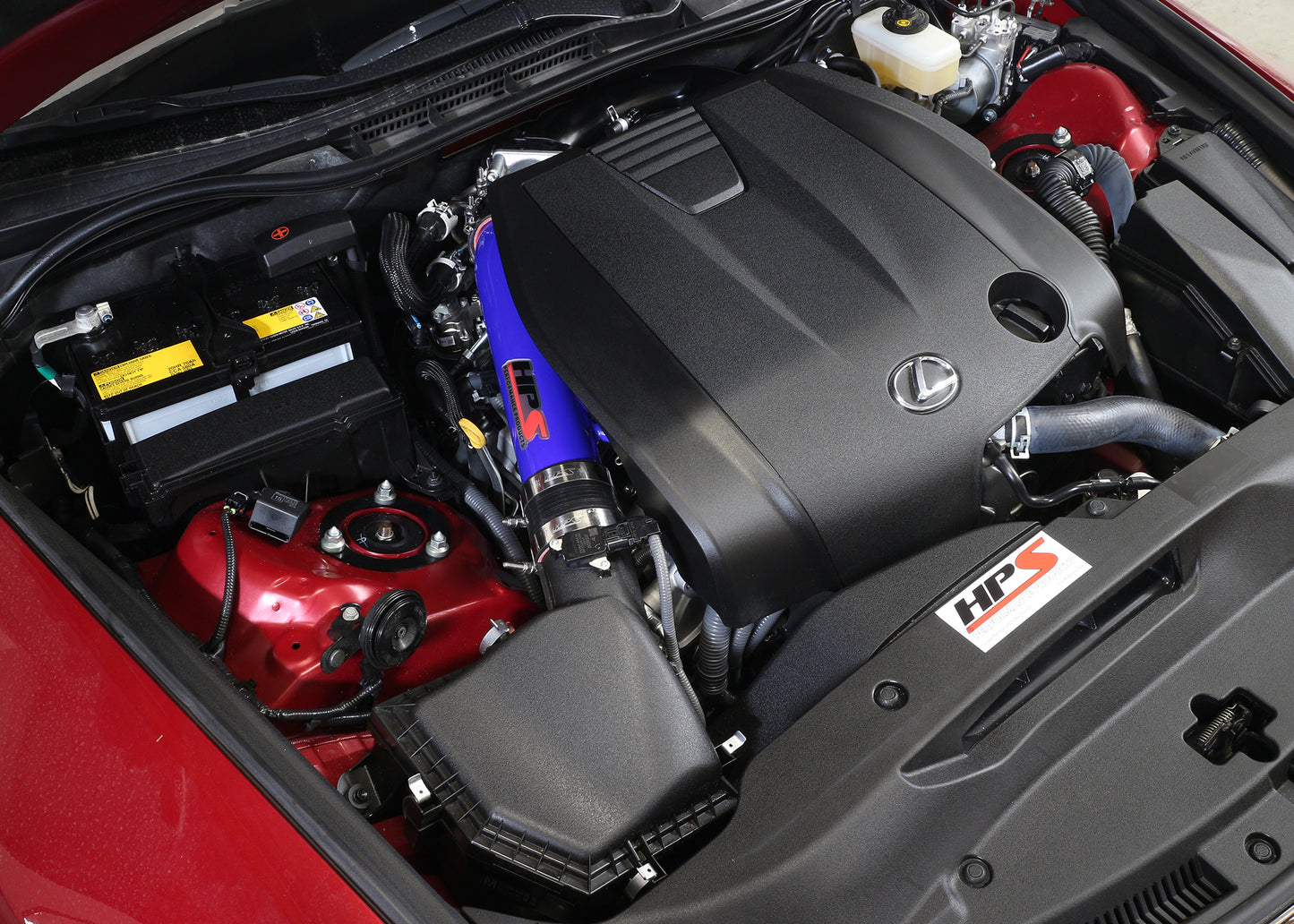 HPS Performance Post MAF Air Intake Aluminum Tube, Blue, 2014-2015 Lexus IS250 2.5L V6 F-Sport
