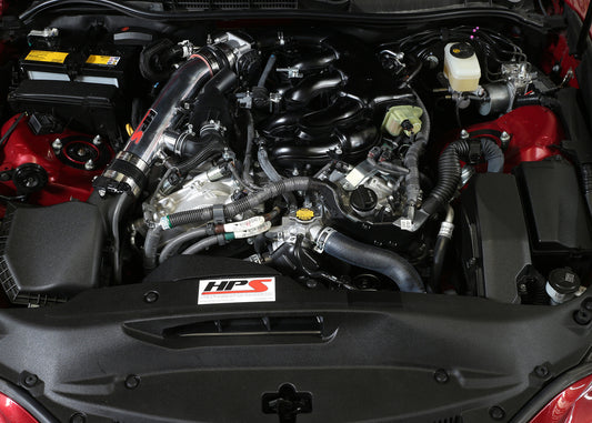 HPS Performance Post MAF Air Intake Aluminum Tube, Polished, 2014-2015 Lexus IS250 2.5L V6 F-Sport