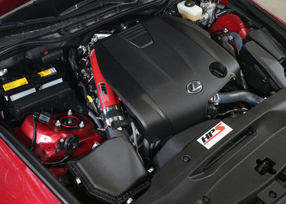 HPS Performance Post MAF Air Intake Aluminum Tube, Red, 2014-2015 Lexus IS250 2.5L V6 Non F-Sport