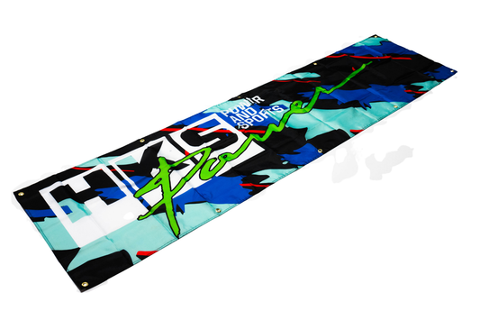 HKS Nobori Flag 2x6 FT Car Logo Banner Man Cave Wall Decor Display