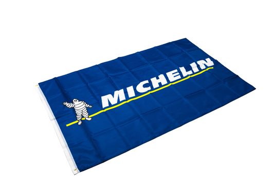 MICHELIN Racing Flag 3×5 FT Performance Banner Man Cave Wall Decor Display