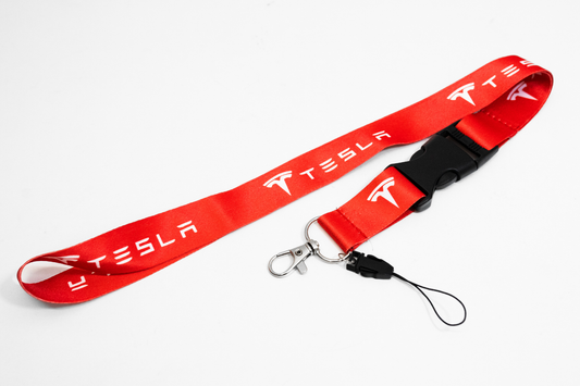 21" Red Nylon Lanyard Quick Release for Tesla