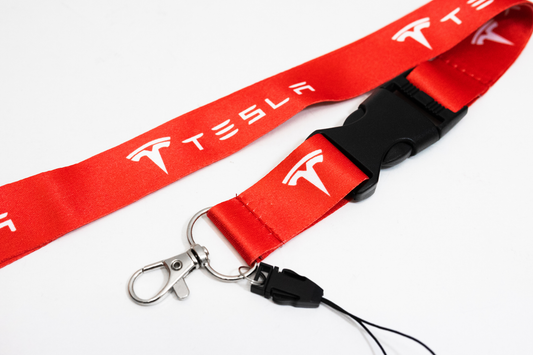 21" Red Nylon Lanyard Quick Release for Tesla