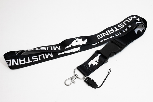 21" Black Nylon Lanyard Quick Release for Ford Mustang