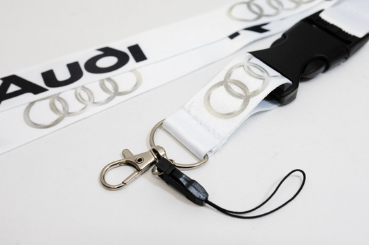 21" White Nylon Lanyard Quick Release for Audi