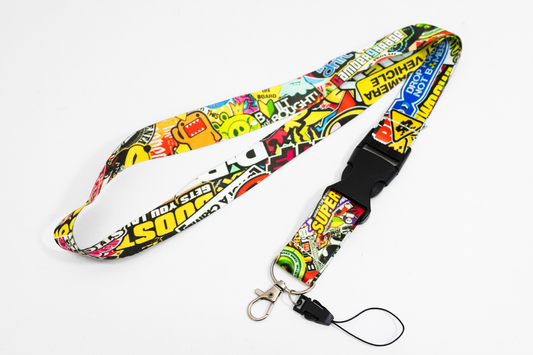 21" Sticker Bomb JDM Nylon JDM BRIDE Gradation Lanyard Quick Release