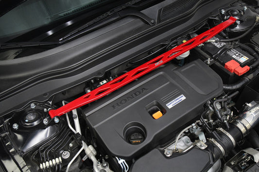 HPS Performance Aluminum Front Strut Tower Brace Bar, Red, 2018-2022 Honda Accord Exclude 2.0L Hybrid Engine