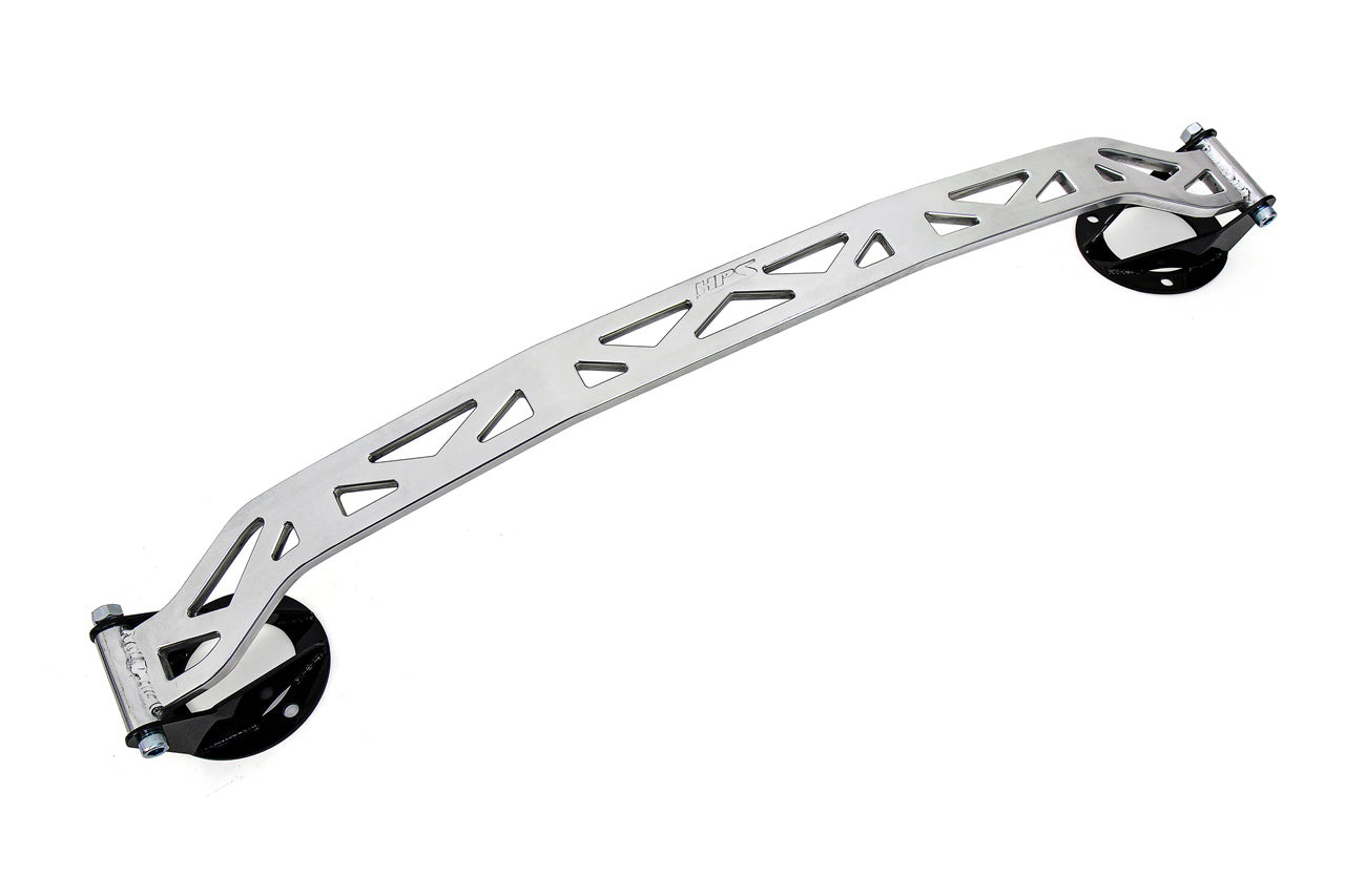 HPS Performance Aluminum Front Strut Tower Brace Bar Polished 42-106P