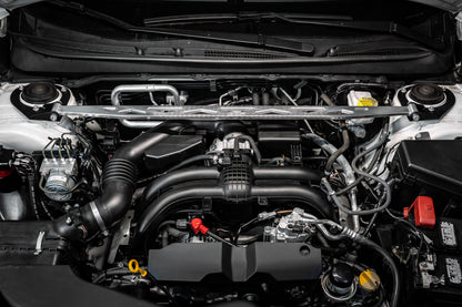 HPS Performance Aluminum Front Strut Tower Brace Bar, Polished, 2015-2019 Subaru Legacy/ Outback