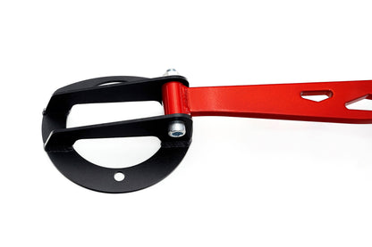 HPS Performance Aluminum Front Strut Tower Brace Bar, Red, Subaru WRX (22-24), 42-118R