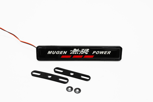 Mugen Power LED Light Car Front Grille Name Badge Illuminated Emblem