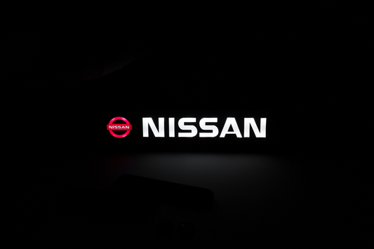 Nissan LED Light Car Front Grille Name Badge Illuminated Emblem