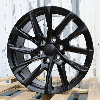 22x9" Matte Black Wheels (6x139.7) Fits Chevy Tahoe Suburban GMC Yukon Cadillac Escalade