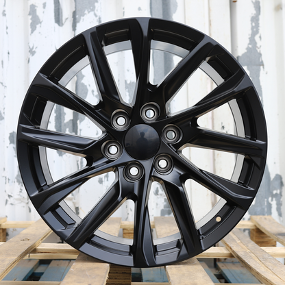 22x9" Matte Black Wheels (6x139.7) Fits Chevy Tahoe Suburban GMC Yukon Cadillac Escalade