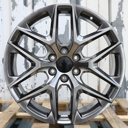 22x9" Hyper Black Wheels (6x139.7) Fits Chevy Tahoe Suburban GMC Yukon Cadillac Escalade