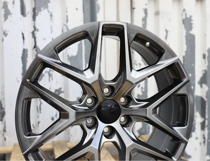 22x9" Hyper Black Wheels (6x139.7) Fits Chevy Tahoe Suburban GMC Yukon Cadillac Escalade