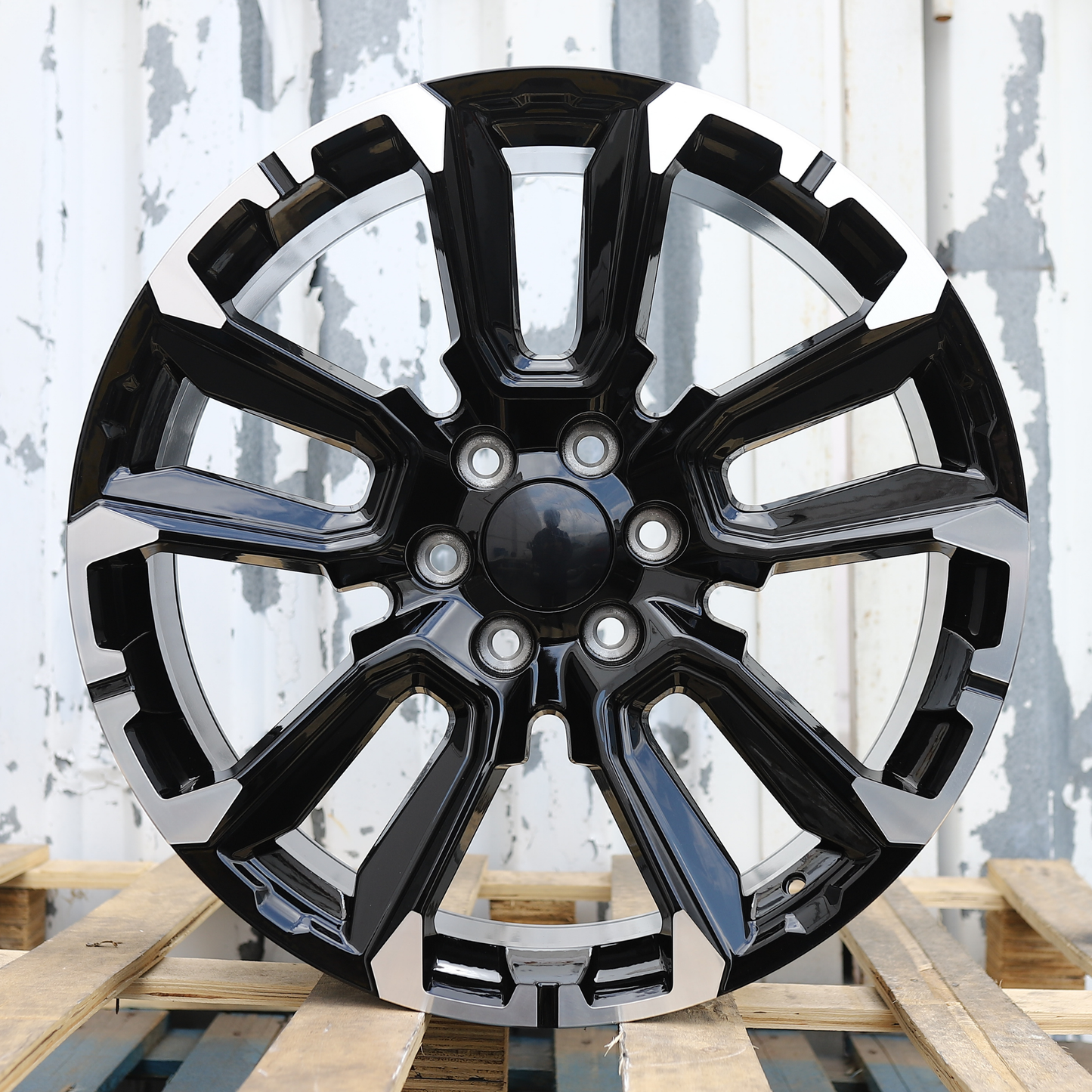 22x9" Black Machined Wheels (6x139.7) Fits Chevy Tahoe Suburban GMC Yukon Cadillac Escalade