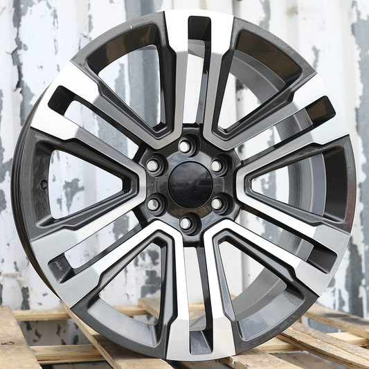 20x9" Gray Machined Wheels (6x139.7) Fits Chevy Tahoe Suburban GMC Yukon Cadillac Escalade