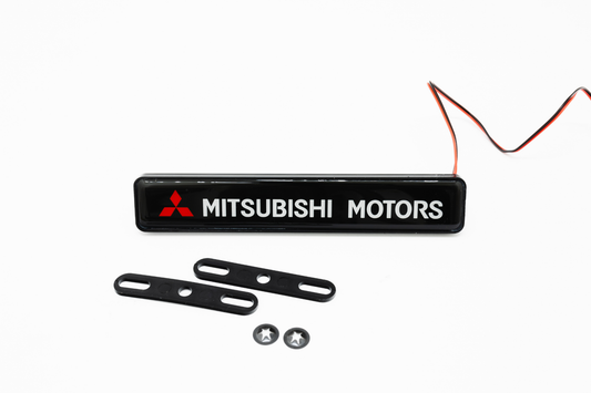 Mitsubishi LED Light Car Front Grille Name Badge Illuminated Emblem