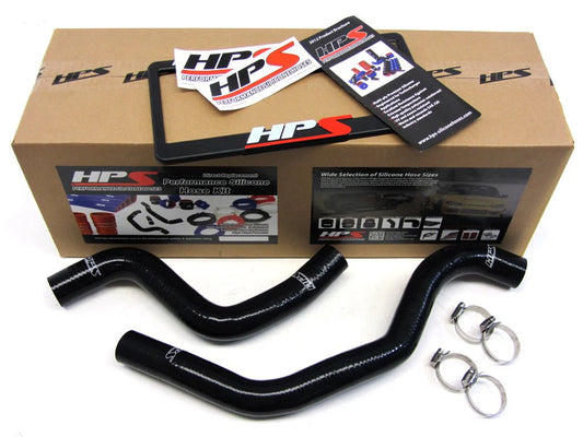 HPS Performance High Temp Reinforced Silicone Radiator Coolant Hose Kit, Black, Mitsubishi Lancer EVO 7/8 (01-05), 57-1040-BLK