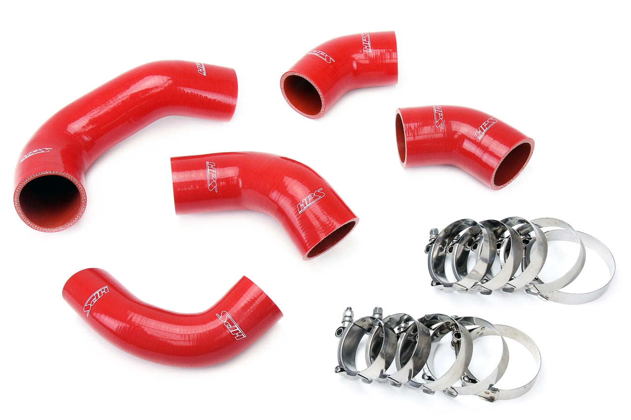 HPS Performance High Temp Reinforced Silicone Intercooler Hose Boots Kit Red 57-1227-RED