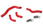 HPS Performance High Temp Reinforced Silicone Radiator Coolant Hose Kit Red 57-1239-RED
