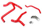 HPS Performance High Temp Reinforced Silicone Radiator Coolant Hose Kit Red 57-1243-RED