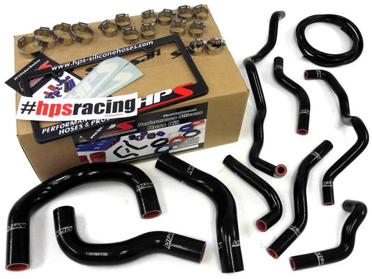 HPS Performance High Temp Reinforced Silicone Radiator and Heater Coolant Hose Kit, Black, Scion iQ 1.3L (08-14), 57-1341-BLK