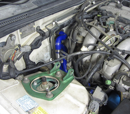 HPS Performance High Temp Reinforced Silicone Heater Coolant Hose Kit, Blue, 1995-1998 Nissan 240SX KA24DE