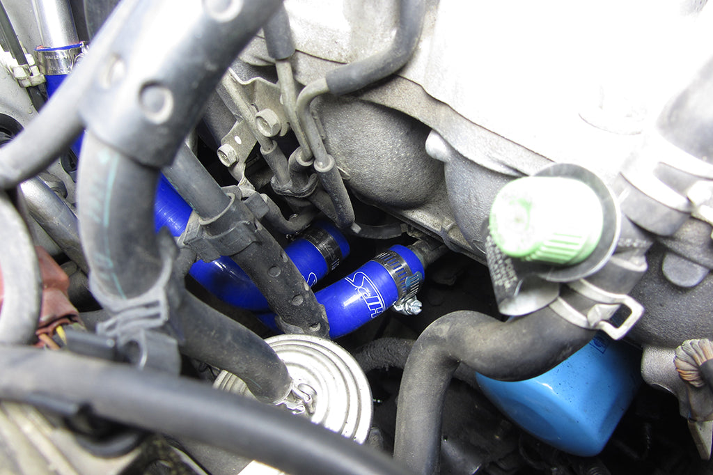 HPS Performance High Temp Reinforced Silicone Heater Coolant Hose Kit, Blue, 1995-1998 Nissan 240SX KA24DE