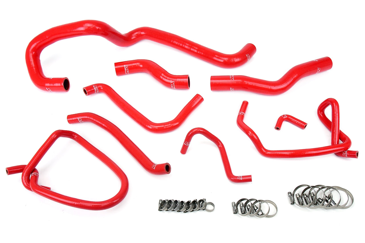 HPS Performance High Temp Reinforced Silicone Radiator Coolant Hose Kit Red 57-1423-RED