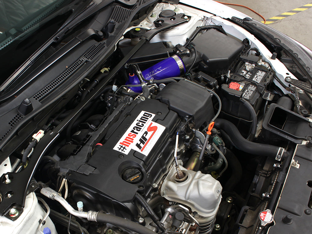 HPS Performance High Temp Reinforced Silicone Air Intake Hose Kit, Blue, 2013-2016 Honda Accord 2.4L