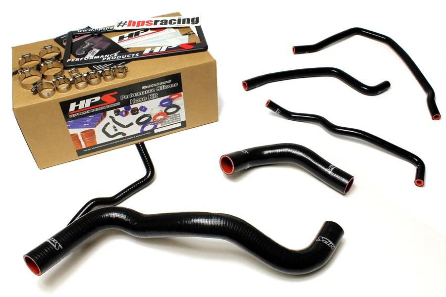 HPS Performance High Temp Reinforced Silicone Radiator Coolant Hose Kit, Black, Scion tC (11-15), 57-1479-BLK