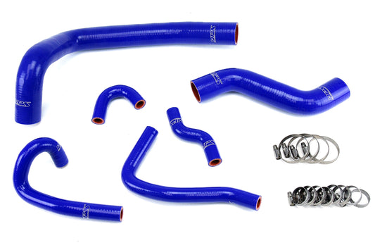 HPS Performance High Temp Reinforced Silicone Radiator and Heater Coolant Hose Kit Blue 57-1491-BLUE