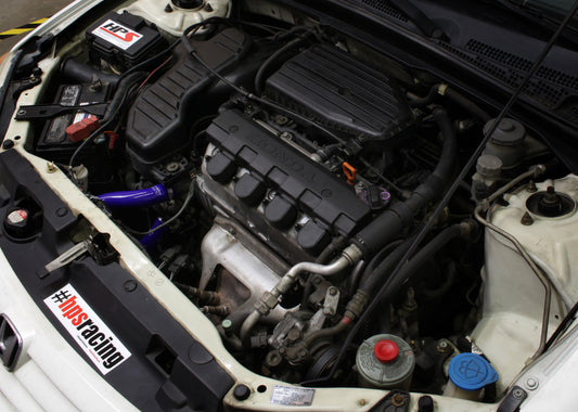 HPS Performance High Temp Reinforced Silicone Radiator Coolant Hose Kit, Blue, 2001-2005 Honda Civic 1.7L Manual Trans