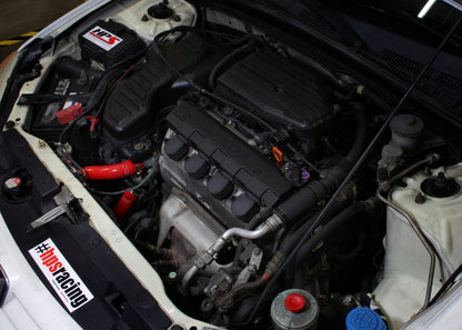 HPS Performance High Temp Reinforced Silicone Radiator Coolant Hose Kit, Red, 2001-2005 Honda Civic 1.7L Manual Trans.
