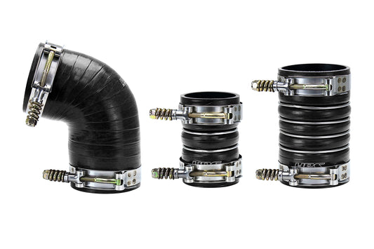 HPS Performance Ultra High Temp Aramid Reinforced Silicone Intercooler Hose Boots Kit Black 57-1573-BLK