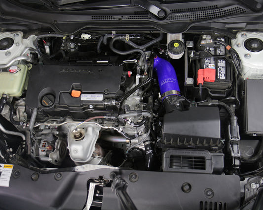 HPS Performance High Temp Reinforced Silicone Air Intake Hose Kit, Blue, 2016-2024 Honda Civic 2.0L Non Turbo
