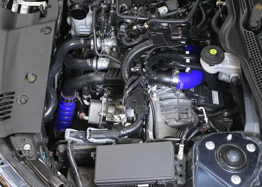 HPS Performance High Temp Reinforced Silicone Intercooler Hose Boots Kit, Blue, 16-19 Honda Civic/ 17-19 Civic Si 1.5L Turbo