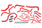 HPS Performance High Temp Reinforced Silicone Radiator and Heater Coolant Hose Kit Red 57-1608-RED