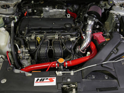 HPS Performance High Temp Reinforced Silicone Radiator and Heater Coolant Hose Kit, Red, Mitsubishi Lancer 2.0L 2.4L DE ES GTS (08-17), 57-1609-RED