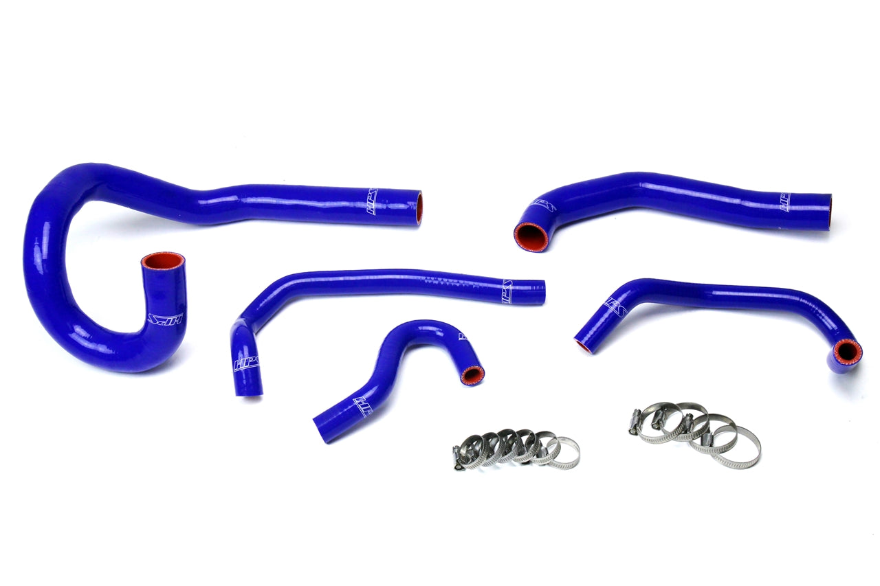 HPS Performance High Temp Reinforced Silicone Radiator and Heater Coolant Hose Kit Blue 57-1612-BLUE