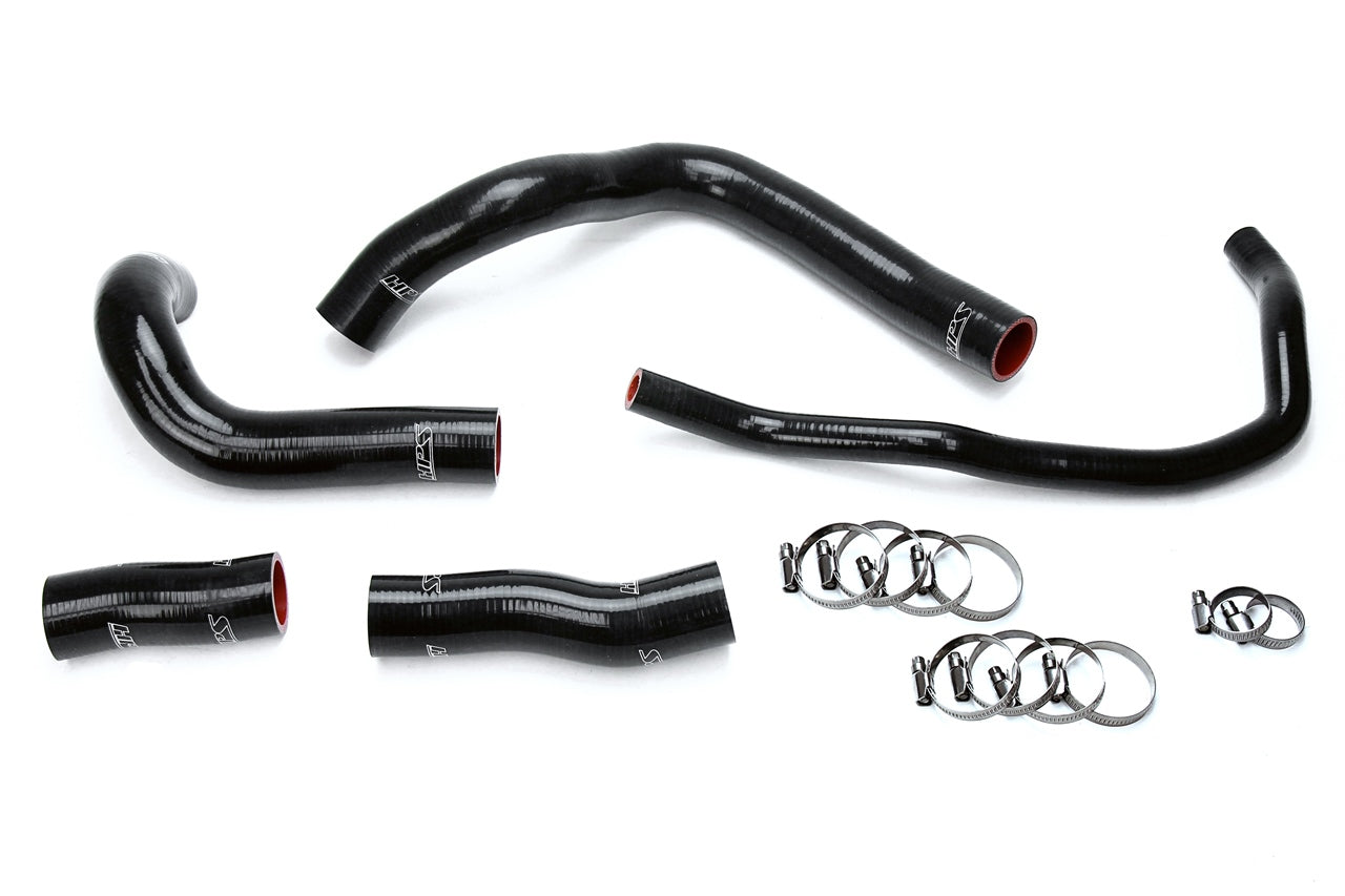 HPS Performance High Temp Reinforced Silicone Radiator Coolant Hose Kit Black 57-1633-BLK