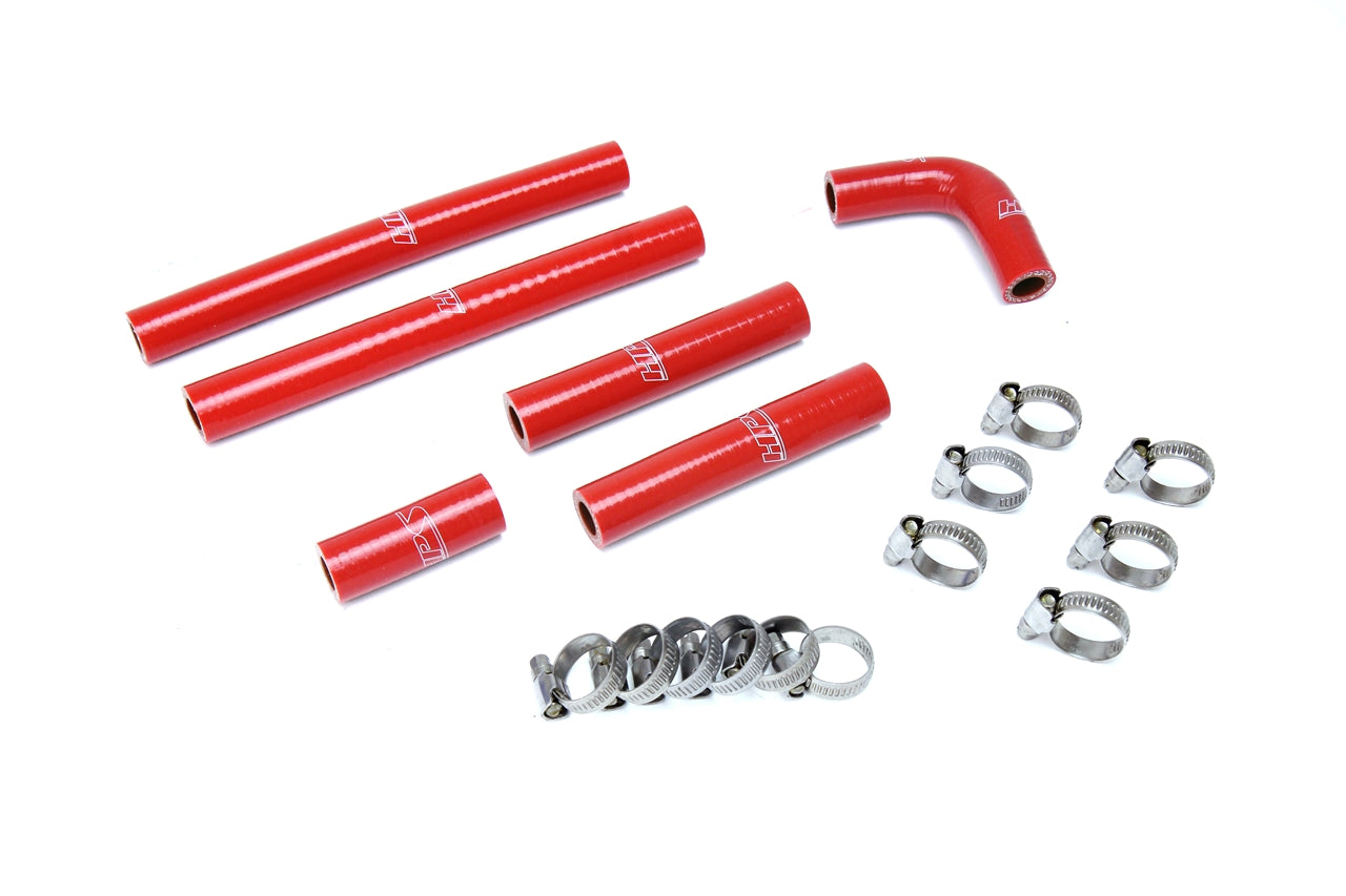 HPS Performance High Temp Reinforced Silicone Heater Coolant Hose Kit Red 57-1638-RED
