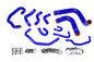HPS Performance High Temp Reinforced Silicone Radiator and Heater Coolant Hose Kit Blue 57-1654-BLUE
